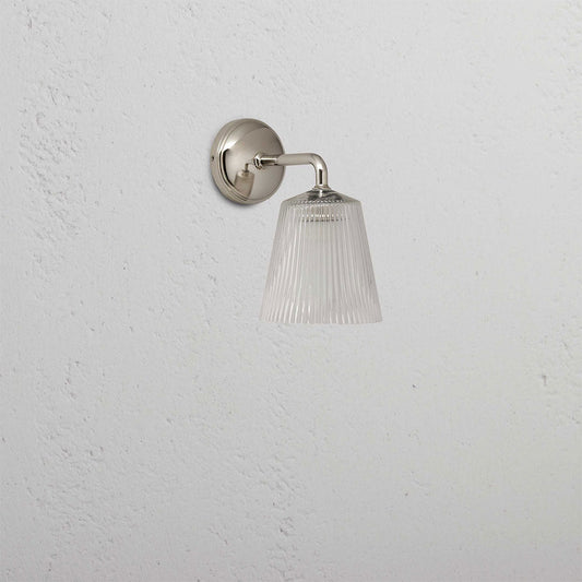 Skorter | Richmond Small Wall Lamp Fluted Glass - Polished Nickel