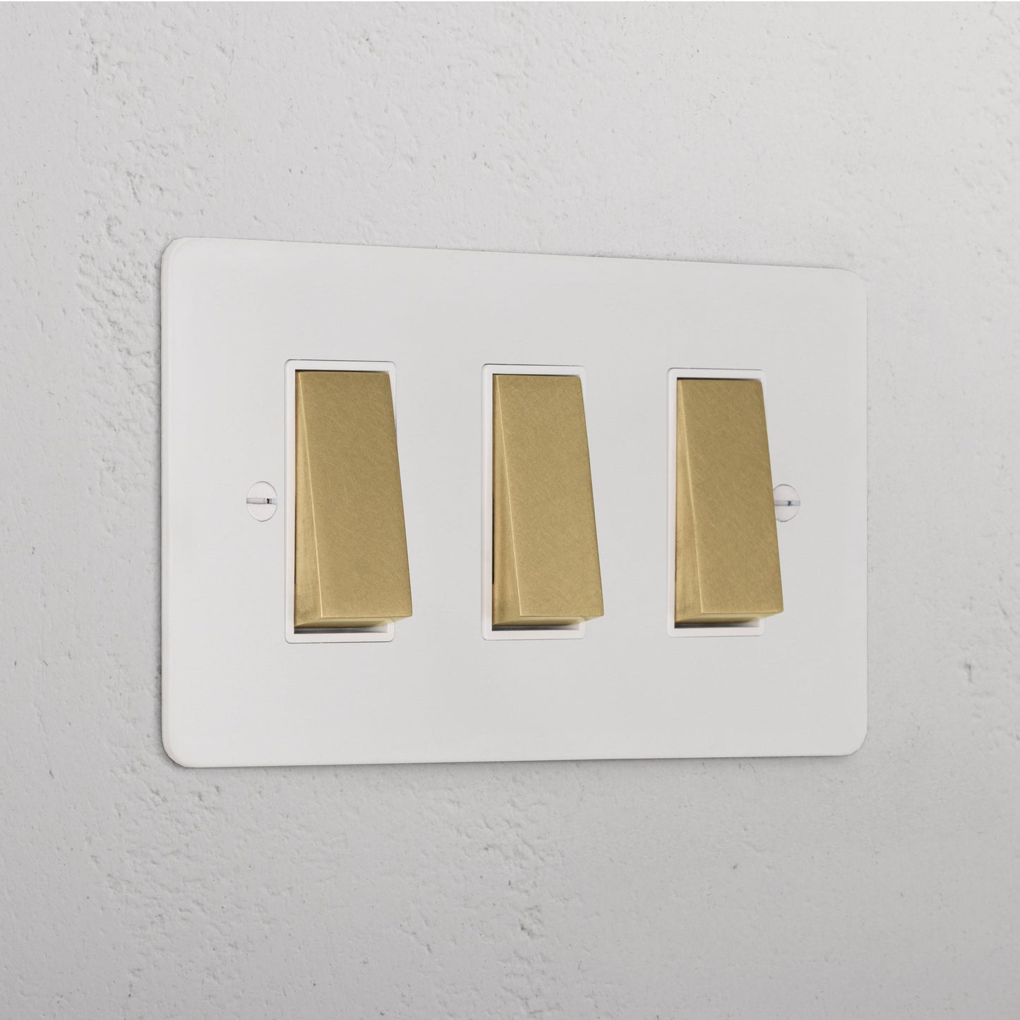 Skorter | 3G Two-way Rocker Switch - Painted Antique Brass White