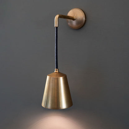 Skorter | Richmond Small Hanging Wall Lamp - Antique Brass