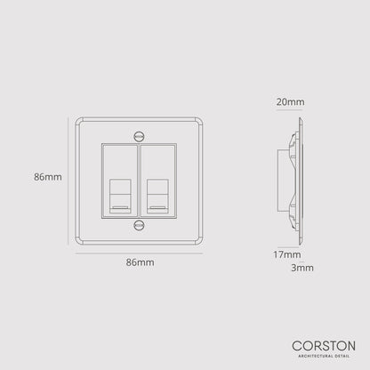 Skorter | 2x CAT6 connector - Clear White