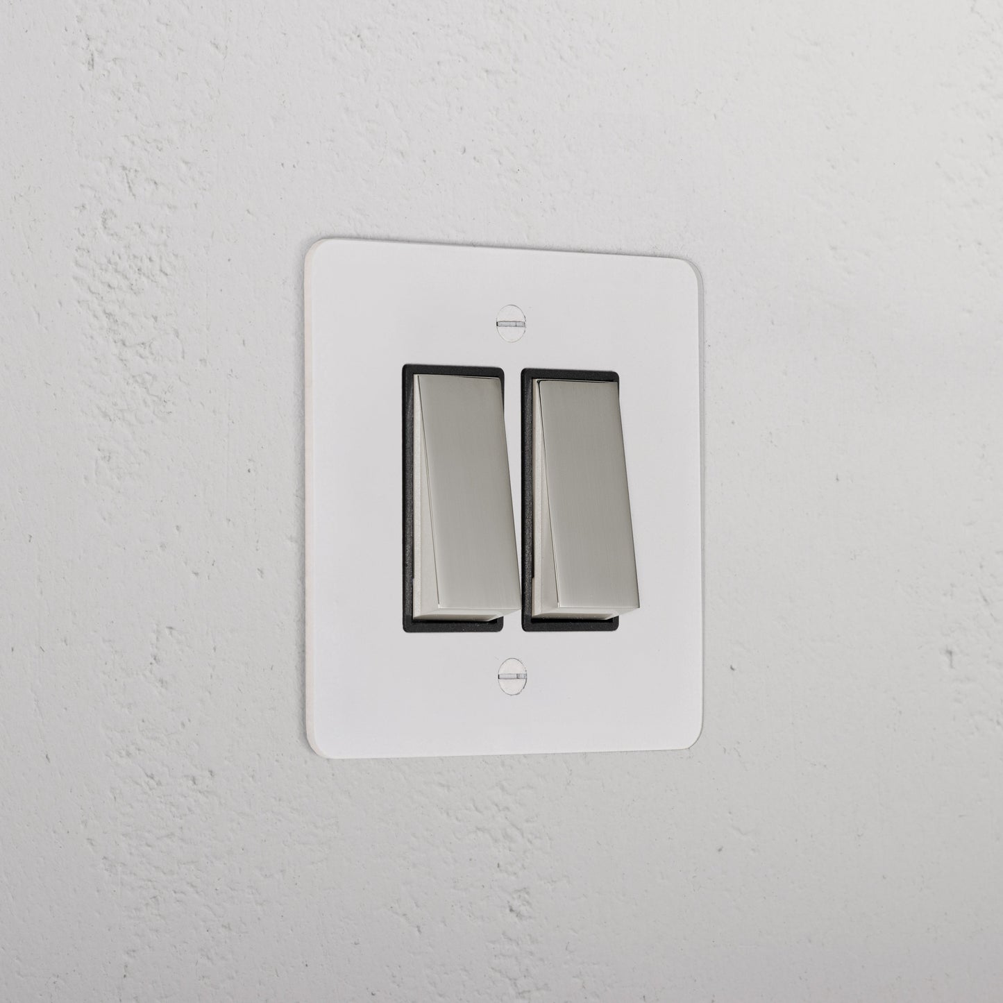 Skorter | 2G Two Way Rocker Switch - Malbar Polished Nickel Black