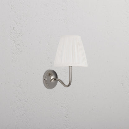 Skorter | Malvern Small Wall Lamp Plique Alabaster White - Polished Nickel