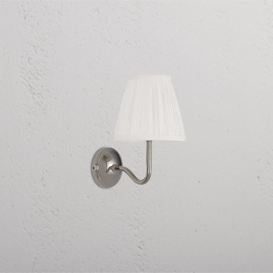 Skorter | Malvern Small Wall Lamp Plique Alabaster White - Polished Nickel