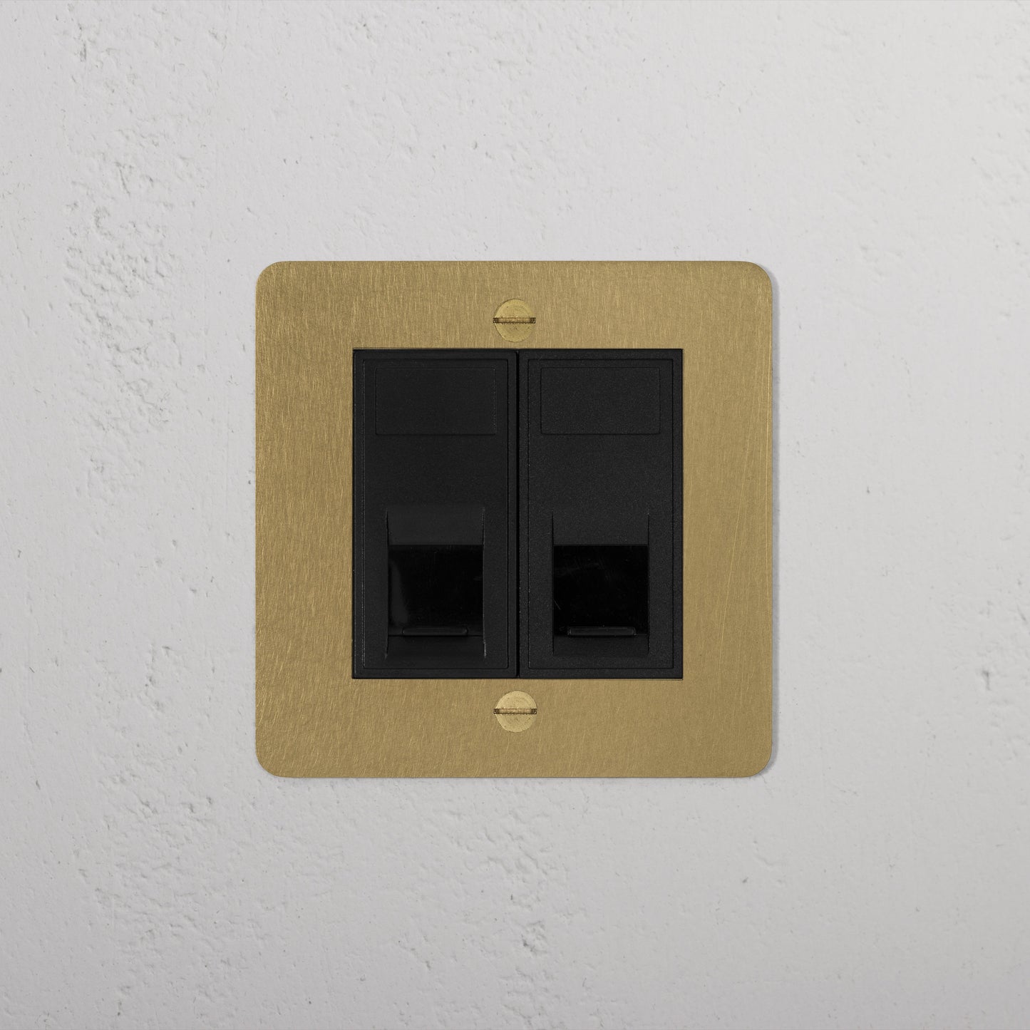 Skorter | 2x CAT6 Connector - Antique Brass Black