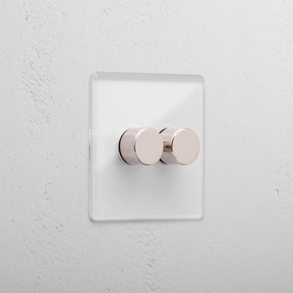 Skorter | 2G Two-way Dimmer Switch - Clear Polished Nickel