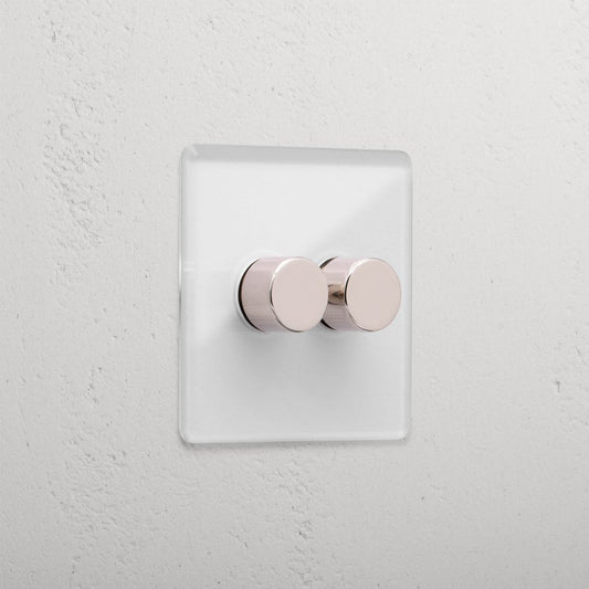 Skorter | 2G Two-way Dimmer Switch - Clear Polished Nickel