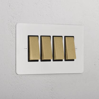 Skorter | 4G Two-way Rocker Switch - Malbar Antique Brass Black