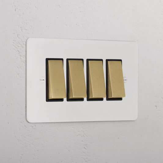 Skorter | 4G Two-way Rocker Switch - Malbar Antique Brass Black