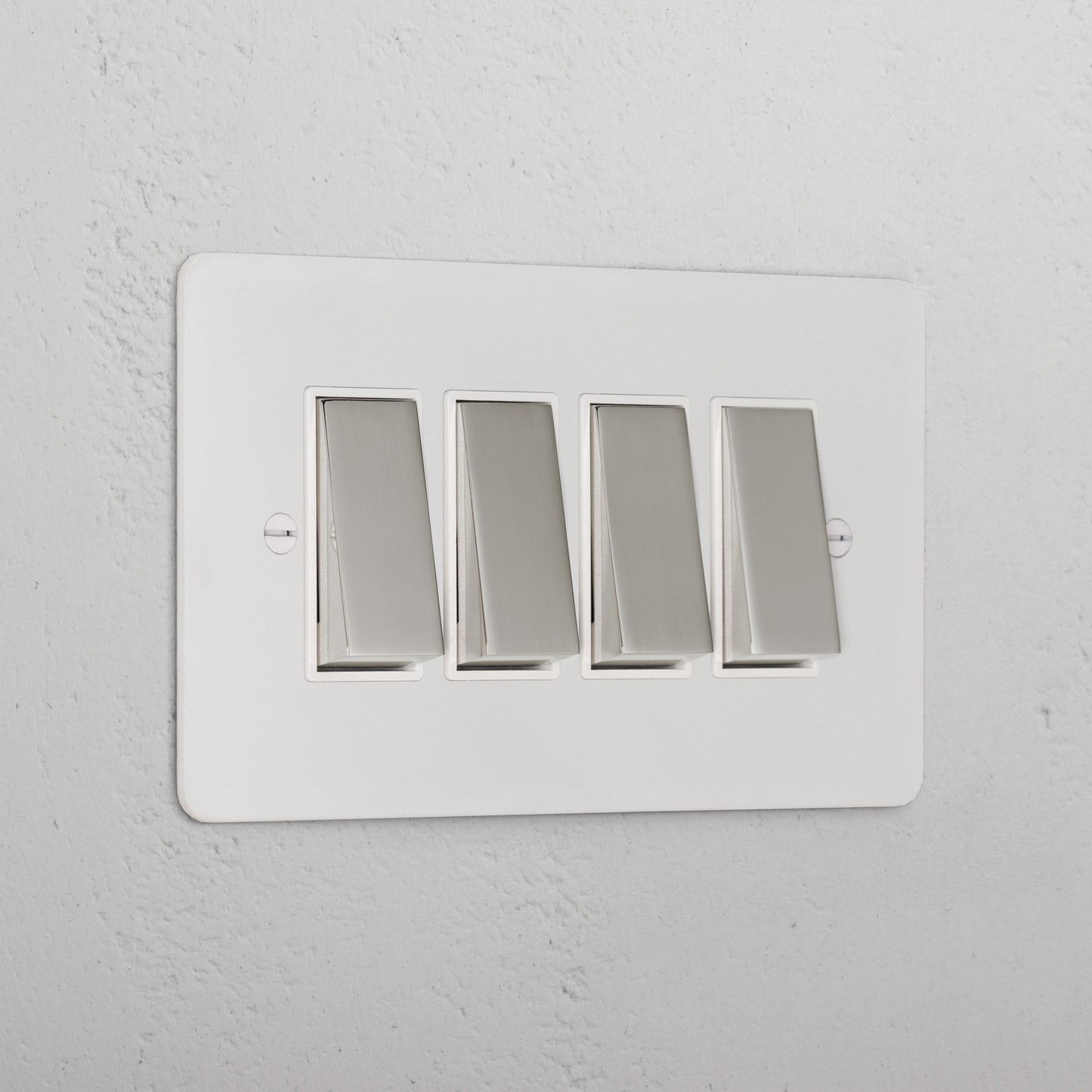 Skorter | 4G Two-Way Rocker Switch - Malbar Polished Nickel White