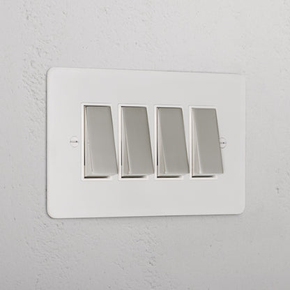 Skorter | 4G Two-Way Rocker Switch - Malbar Polished Nickel White