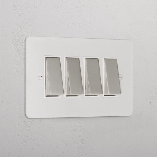 Skorter | 4G Two-Way Rocker Switch - Malbar Polished Nickel White