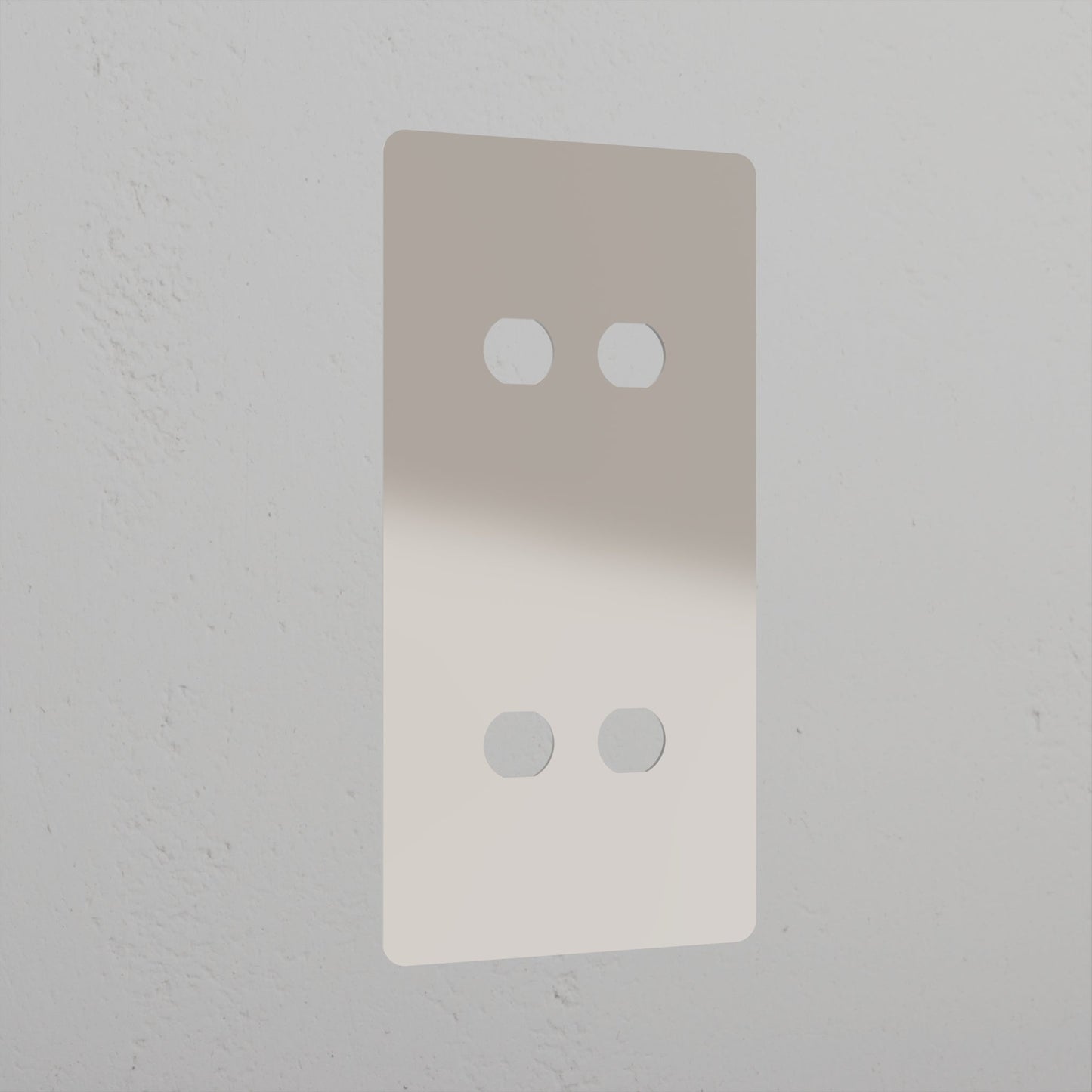 Skorter | 4G Vertical Switch Plate - Polished Nickel