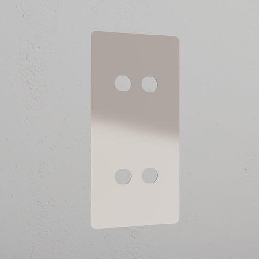 Skorter | 4G Vertical Switch Plate - Polished Nickel