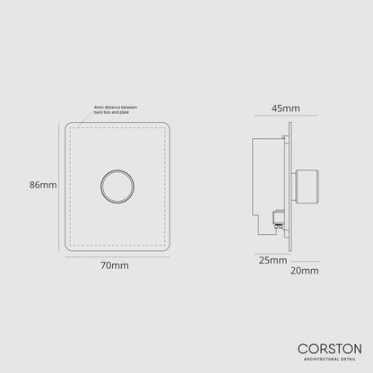 Skorter | 1G Two Way Dimmer Slimline Switch - Clear Antique Brass