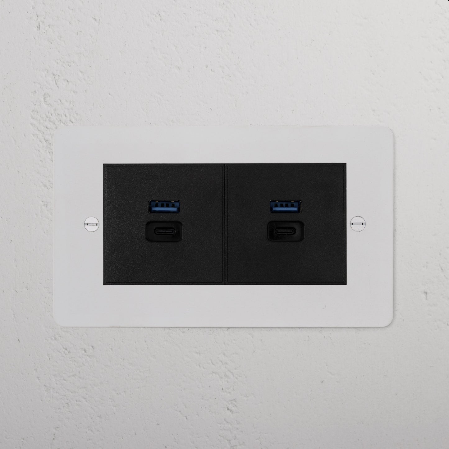 Skorter | 2X USB A+C Fast Charging Port - Malbar Black