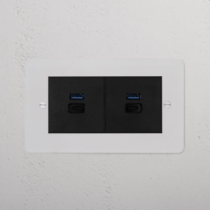 Skorter | 2X USB A+C Fast Charging Port - Malbar Black