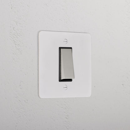 Skorter | 1G Double Pole Rocker Switch - Malbar Polished Nickel Black