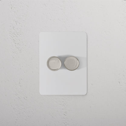 Skorter | 2G Dimmer Slimline Switch - Malbar Polished Nickel