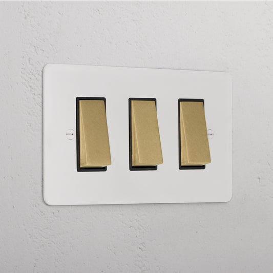 Skorter | 3G Two Way Rocker Switch - Malbar Antique Brass Black