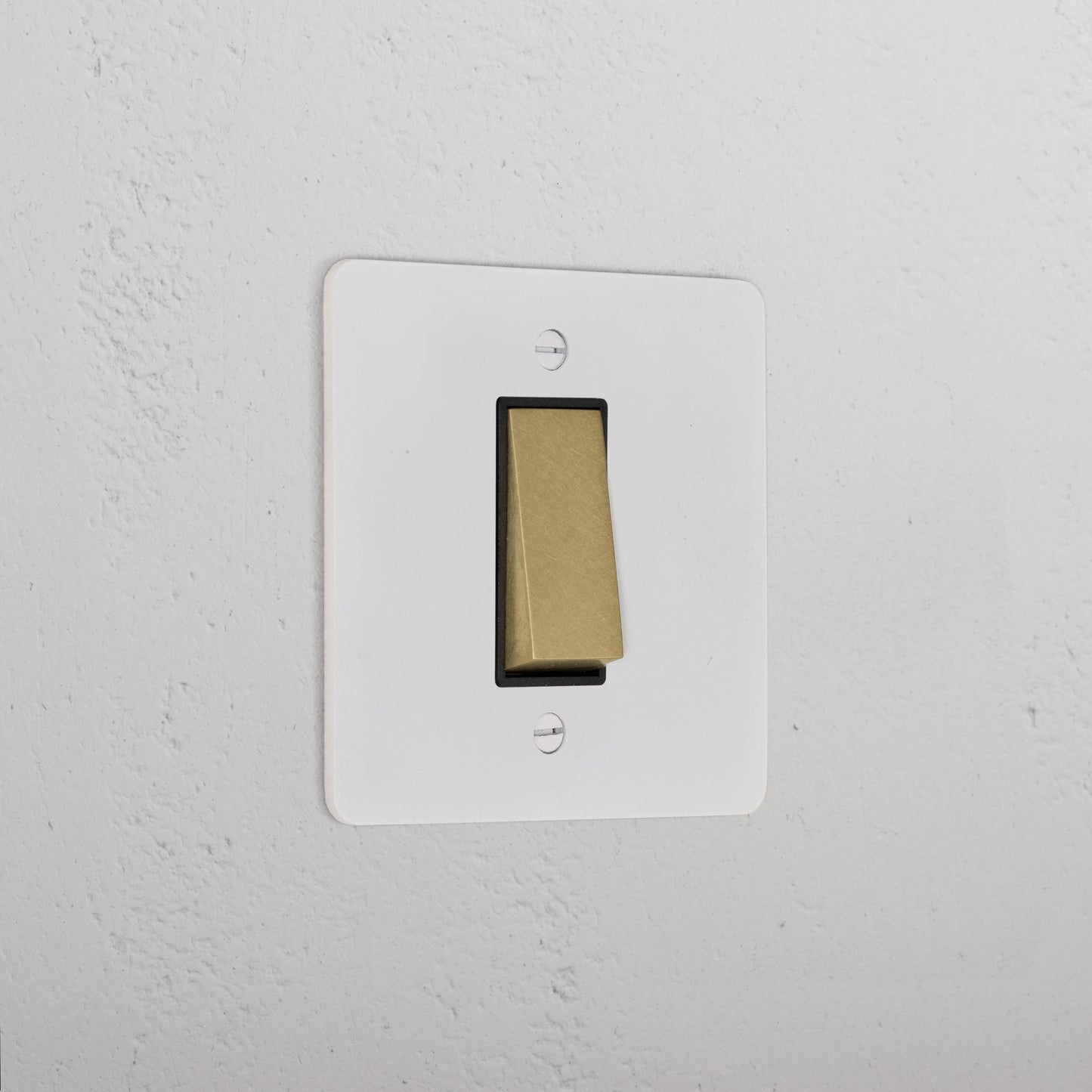 Skorter | 1G Two Way Rocker Switch - Malbar Antique Brass Black