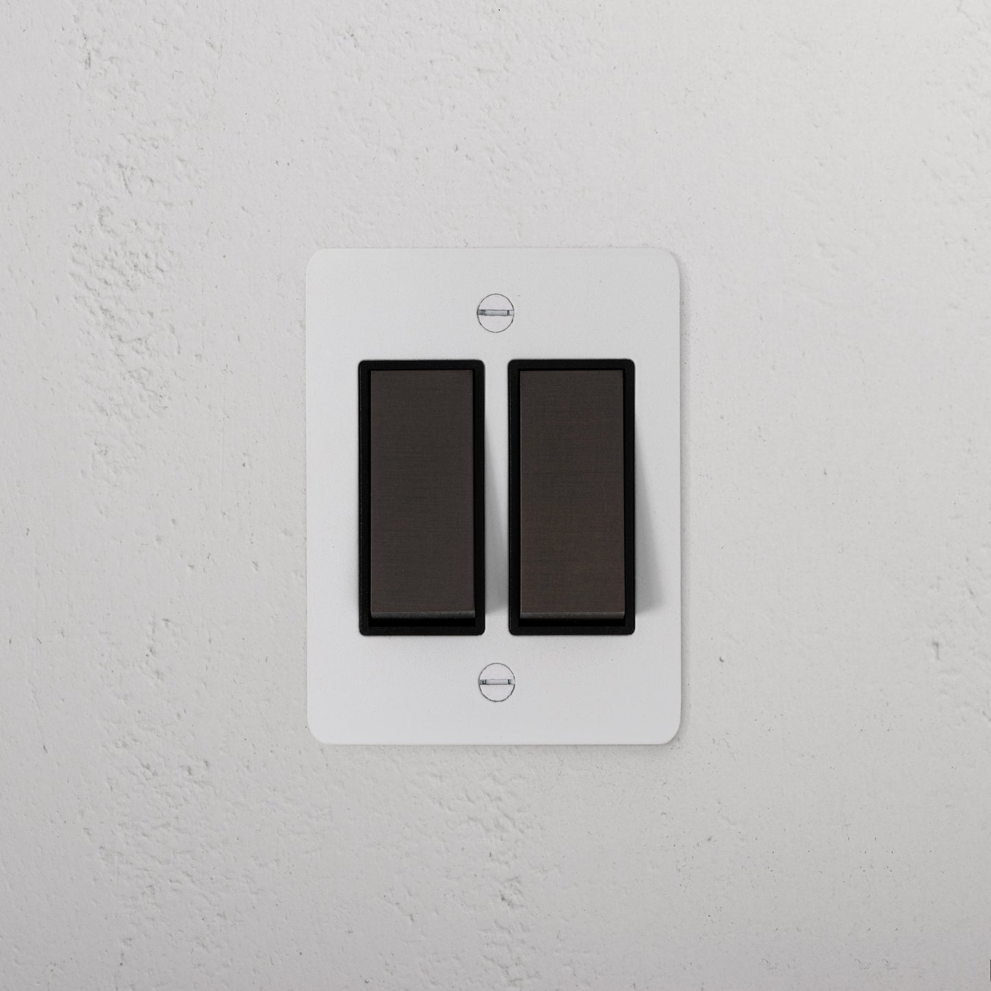 Skorter | 2G Two Way Rocker Slimline Switch - Malbar Bronze Black