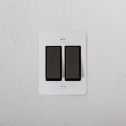 Skorter | 2G Two Way Rocker Slimline Switch - Malbar Bronze Black