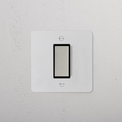 Skorter | 1G Central Reversible Rocker Switch - Paintable Polished Nickel Black