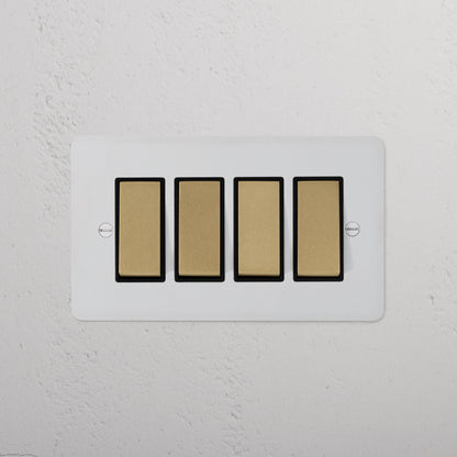 Skorter | 4G Two-way Rocker Switch - Malbar Antique Brass Black