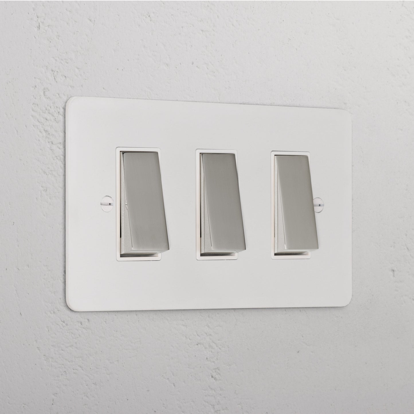 Skorter | 3G Two-way Rocker Switch - Malbar Polished Nickel White