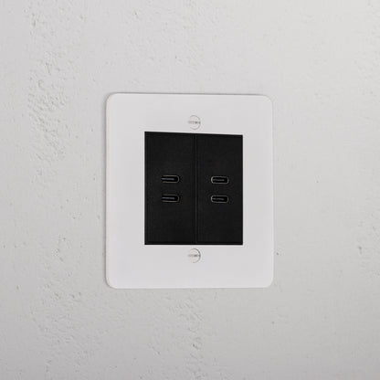 Skorter | 2x USB C+C Socket - Malbar black