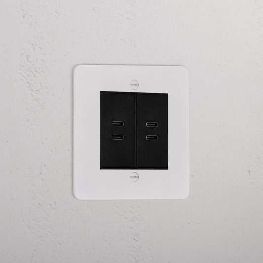 Skorter | 2x USB C+C Socket - Malbar black