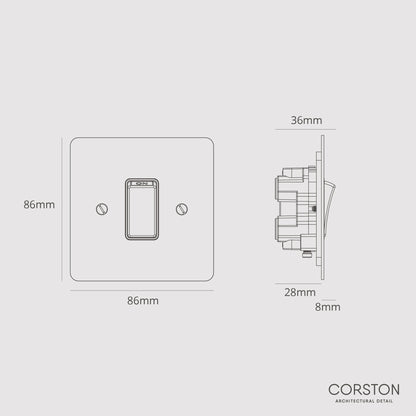 Skorter | 45A Stove Switch - Antique Brass White