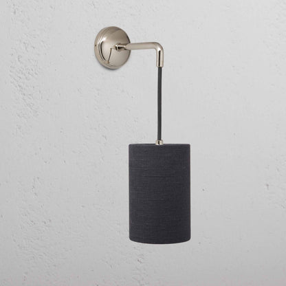 Skorter | Primrose small hanging wall lamp basalt gray - polished nickel