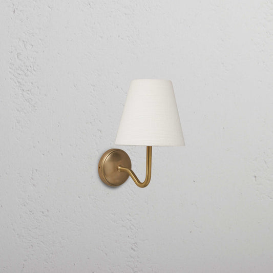 Skorter | Malvern Small Wall Lamp Alabaster White - Antique Brass