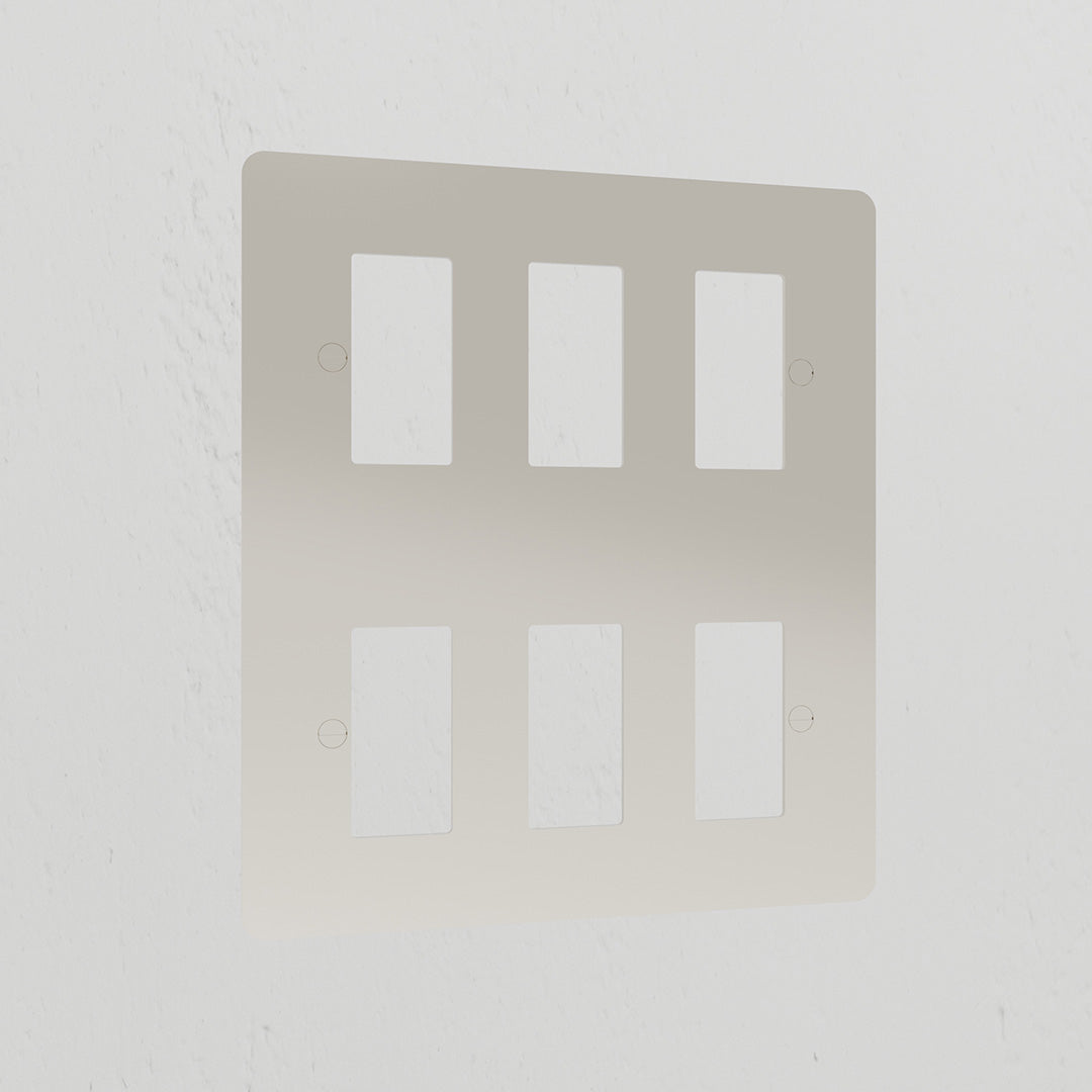 Skorter | 6G Rocker Switch Plate - Polished nickel