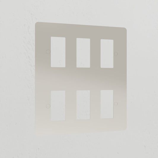 Skorter | 6G Rocker Switch Plate - Polished nickel