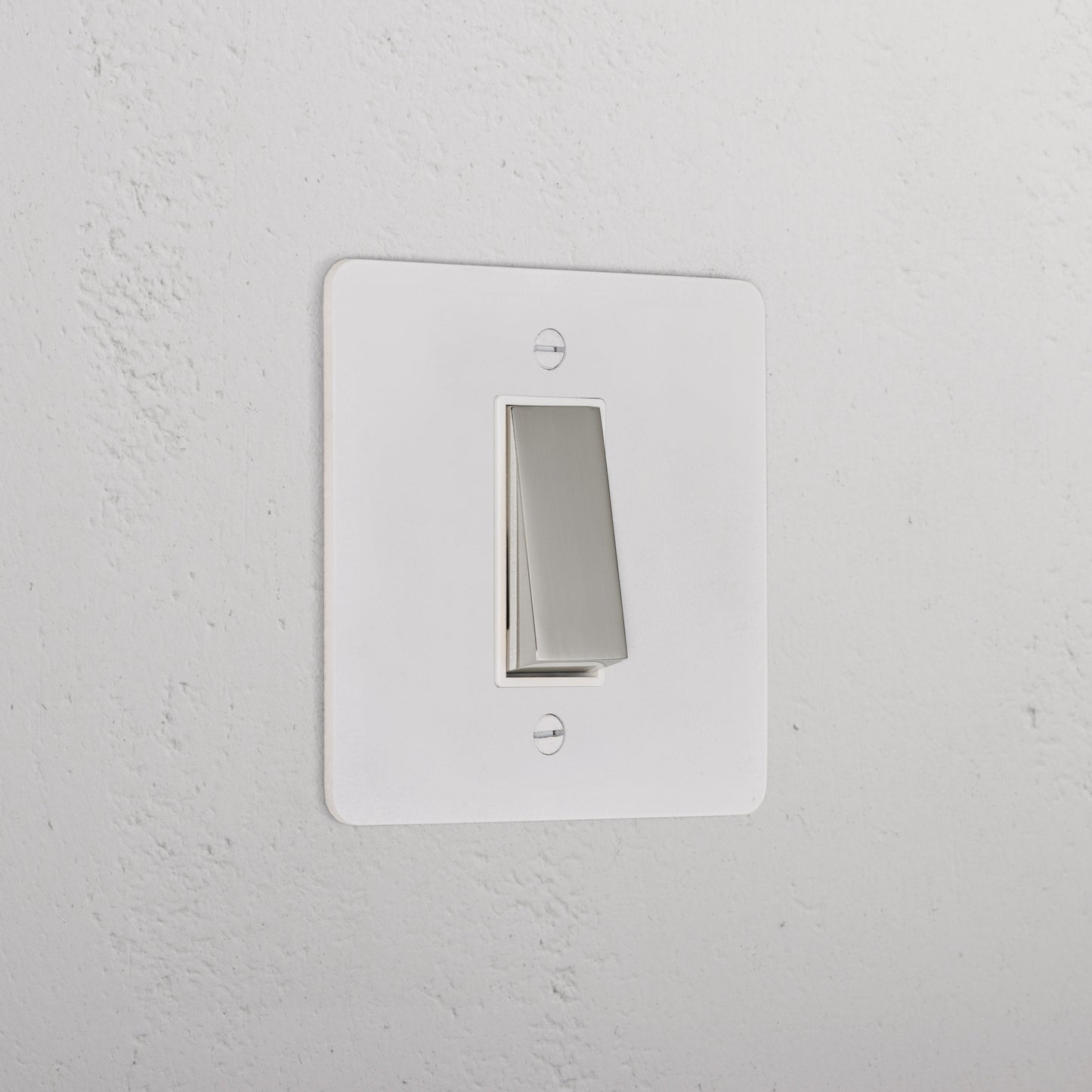 Skorter | 1G Two Way Rocker Switch - Malbar Polished Zinc White