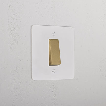 Skorter | 1G Two Way Rocker Switch - Malbar Antique Brass White