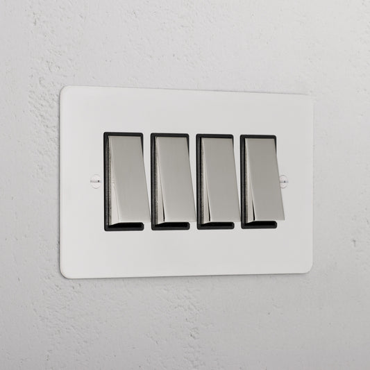 Skorter | 4G Two-way Rocker Switch - Malbar Polished Nickel Black