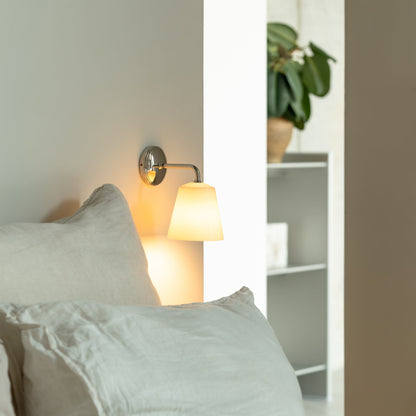 Skorter | Richmond Small Wall Lamp Fine Porcelain - Polished Nickel
