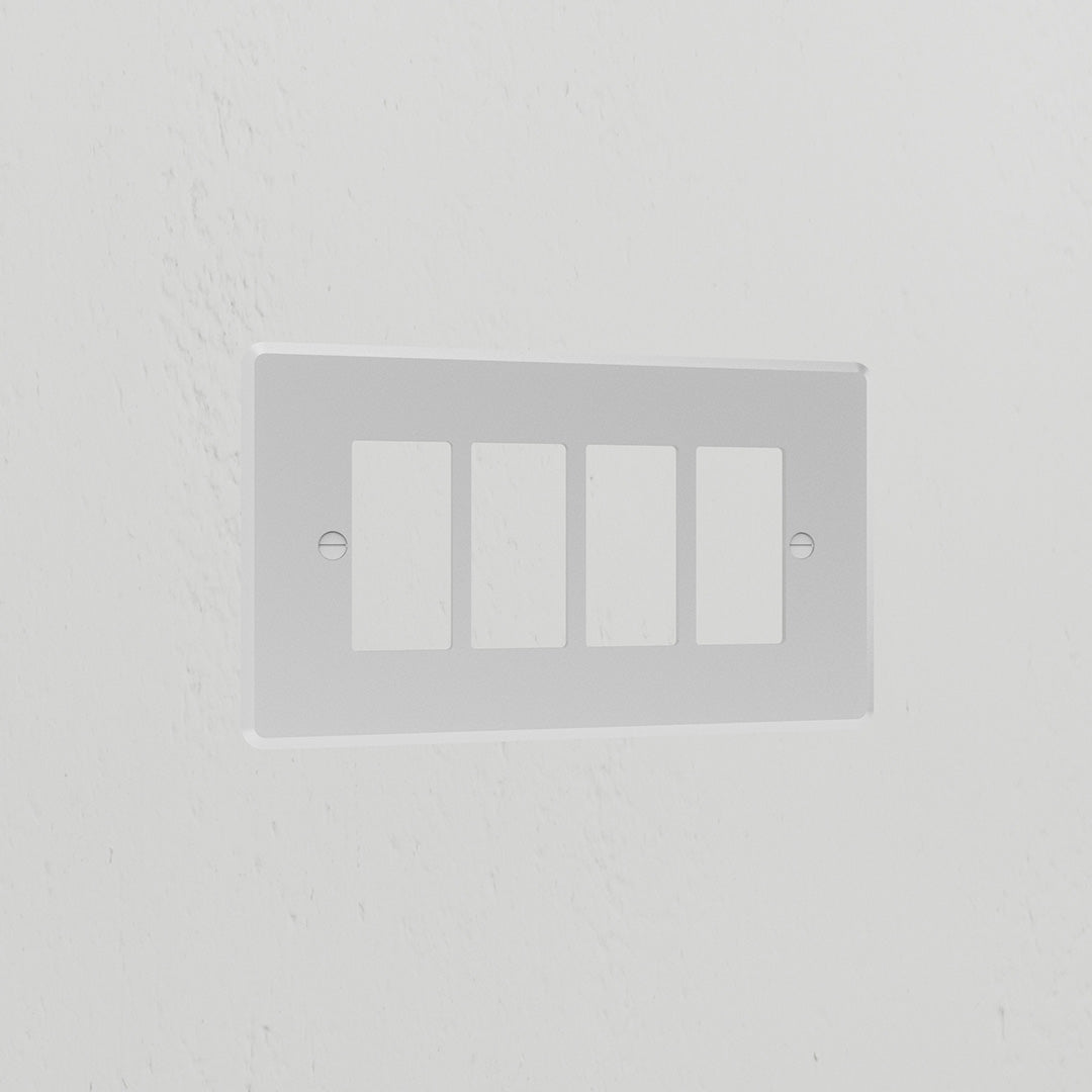 Skorter | 4G Rocker Switch Plate - Clear White