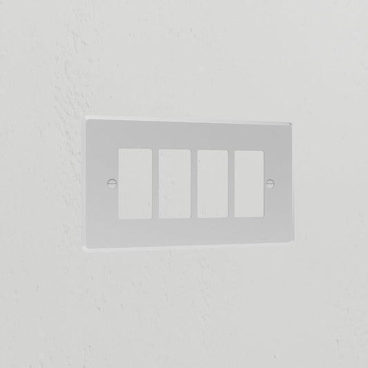 Skorter | 4G Rocker Switch Plate - Clear White
