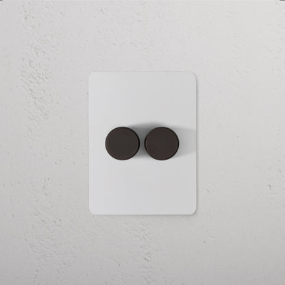 Skorter | 2G Dimmer Slimline Switch - Malbar Bronze