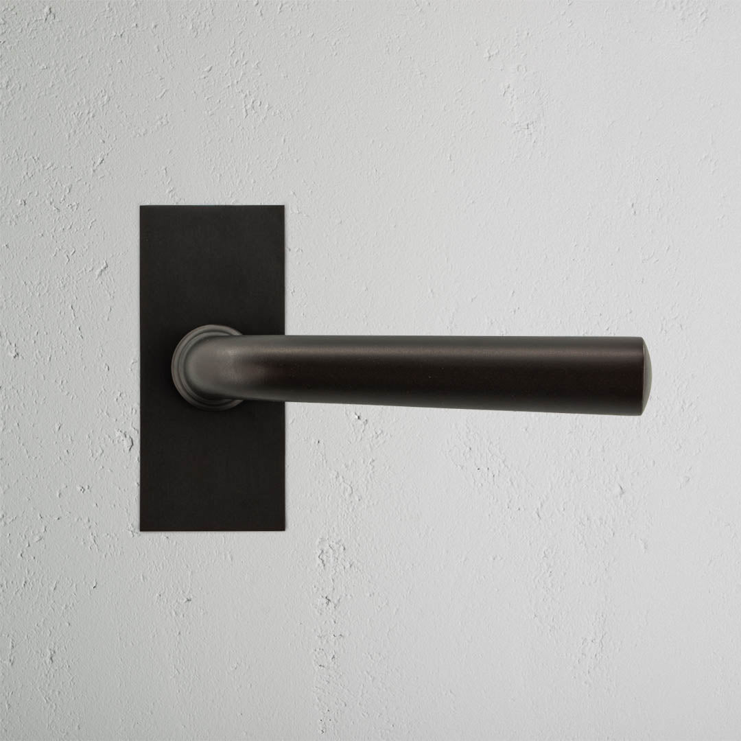 Skorter | Apsley Short Plate Fixed Door Handle - Bronze