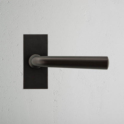 Skorter | Apsley Short Plate Fixed Door Handle - Bronze