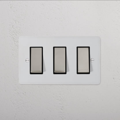 Skorter | 3G Two-way Rocker Switch - Malbar Polished Nickel Black