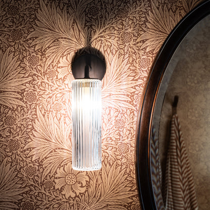 Skorter | Claremont Small Wall Lamp Fluted Glass - Bronze