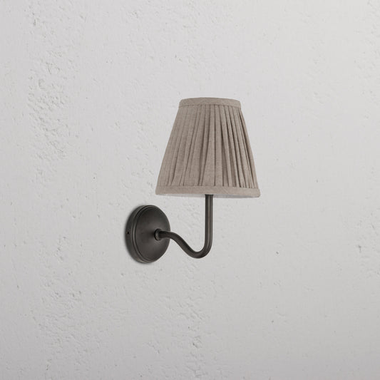 Skorter | Malvern Small Wall Lamp Pleated Natural Beige - Bronze