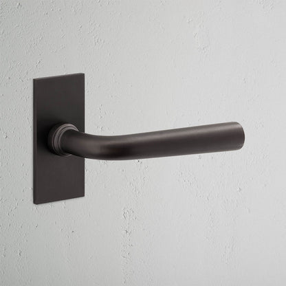 Skorter | Apsley Short Plate Fixed Door Handle - Bronze