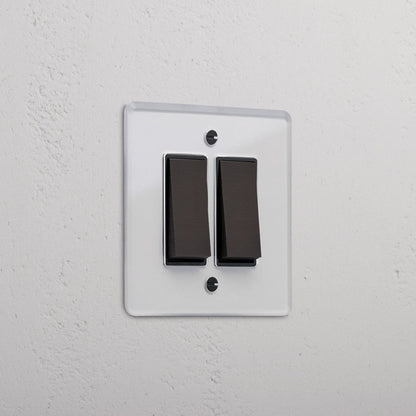Skorter | 2G Two Way Rocker Switch - Clear Bronze Black